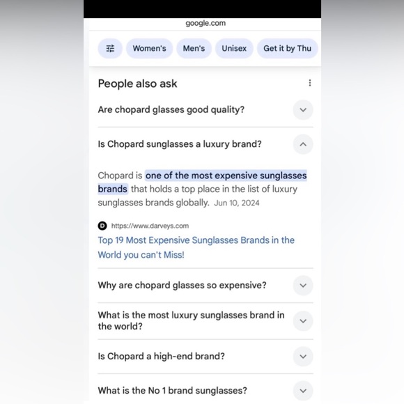 👑CHOPARD 1️⃣🏆Manufacturer By DeRigo Vision Italy 🇮🇹 and Japan 🇯🇵‼️ - Picture 10 of 16